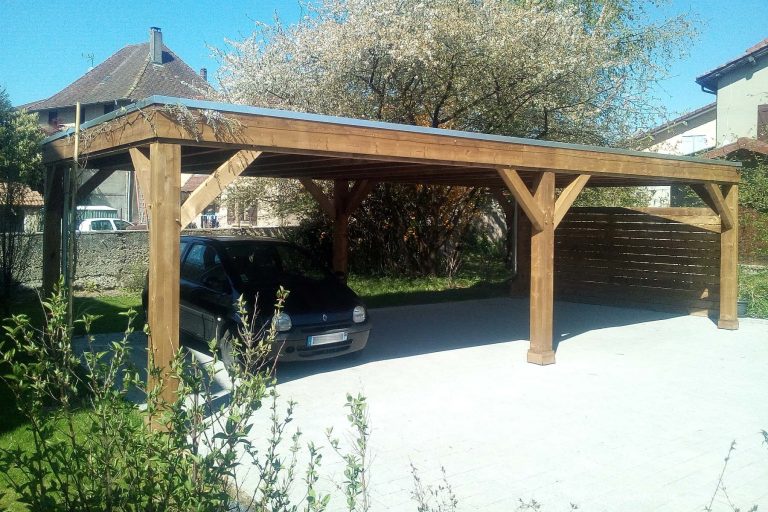 carport bois voiture abri jardin creation verte